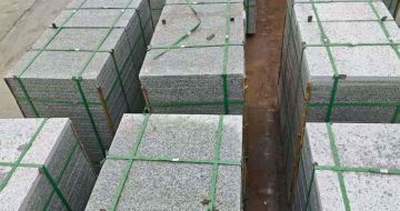 呼和浩特芝麻白地铺板  地铺石