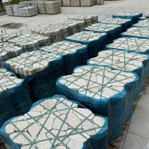 呼和浩特黄金麻冰裂纹 碎拼