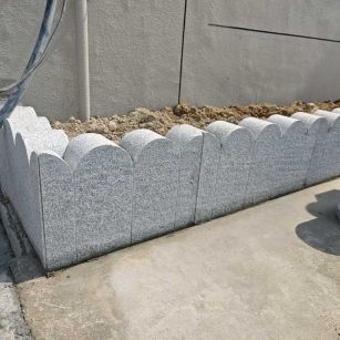 呼和浩特芝麻白花边石  围边石