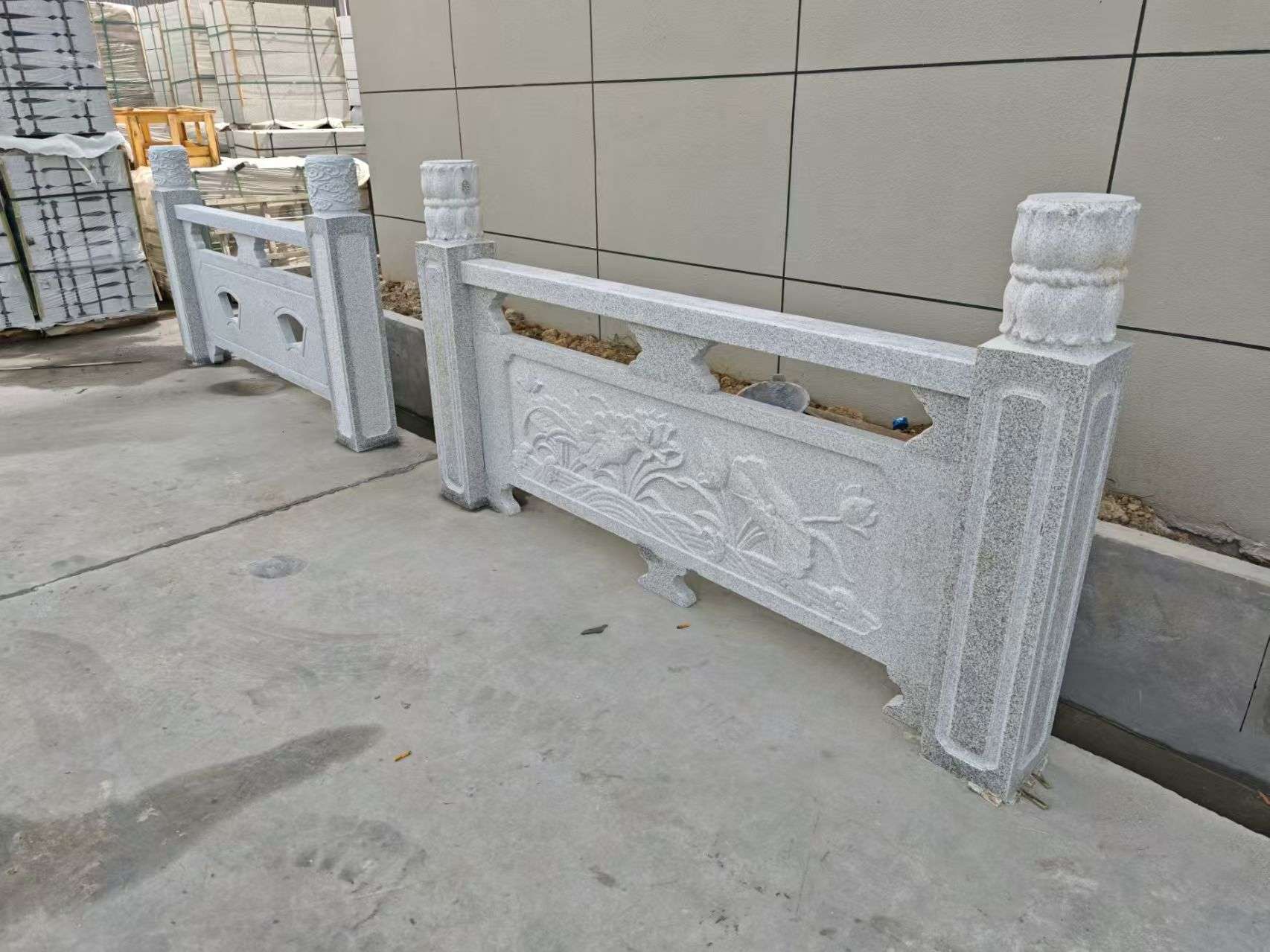 呼和浩特芝麻白河道栏杆 石材栏杆