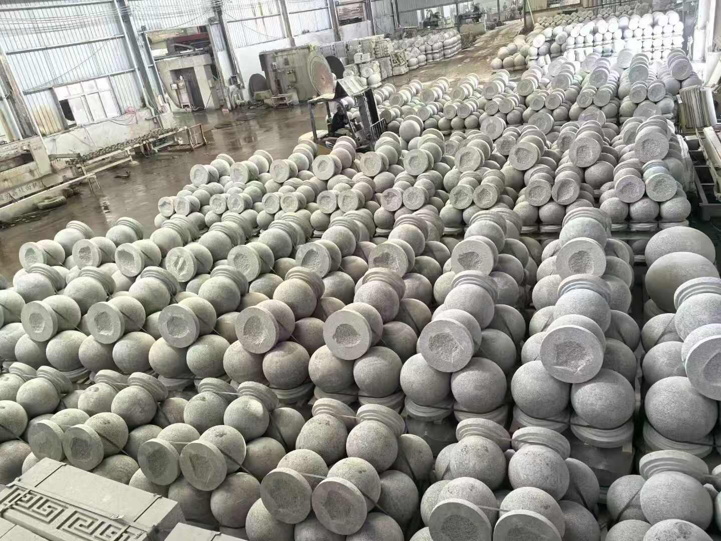 呼和浩特芝麻白圆球 石球 挡车球